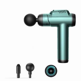 Electric Mini Massage Gun Muscle Relaxation Multi-gear Massager Smart Fascia Gun (Color: green)
