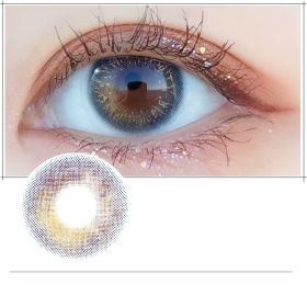 Beauty Pupil Male Students Natural Blue Male Gray Myopia Brown (Option: Gold blue-0Degrees)