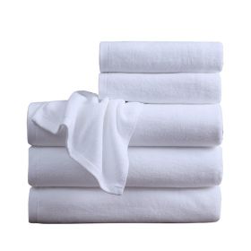 Cotton White Bath Towel Special Soft Bed Towel Cotton Thickened Absorbent (Option: 500g Guesthouse 140x70)