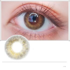 Beauty Pupil Male Students Natural Blue Male Gray Myopia Brown (Option: Golden brown-175Degrees)
