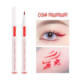 Color Waterproof Eyeliner Liquid Pen Sweat-proof, Non-dizzy And Waterproof (Color: Red)