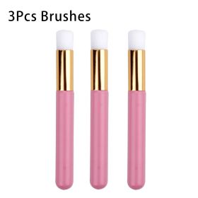 False Eyelash Mousse Brush Household Cleaning Wash Makeup (Option: Pink Gold Tube 3pieces)