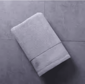 Embroidered Characters Pure Cotton Wrap Turban Make Bed Large Bath Towel (Option: Grey Pillow Towel Towel 35x75)