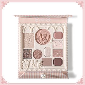 Eye Shadow Powder Blusher Highlight All In One Plate (Option: Milk tea pink brown)