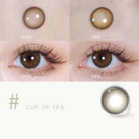 Daily Color Contact Lenses 38 Moisture Content (Option: Sweet Tea Green-100Degree)